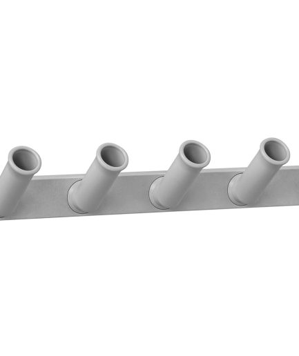 Wall or Fence Mounted Swimming Pool Accessory and Maintenance Equipment Organizer Unit with Hooks, Strap, and Setup Kit