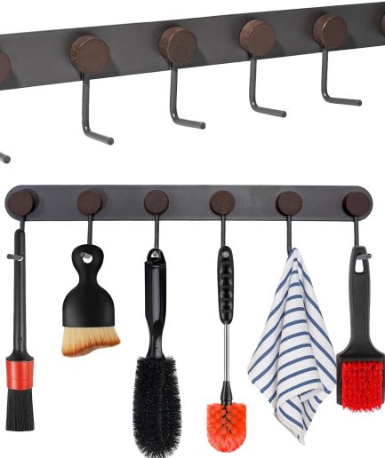 Car Detailing Organizer - Wall-Mounted Hanger Rack for Auto Detailing Supplies, Brushes, Towels & Tools